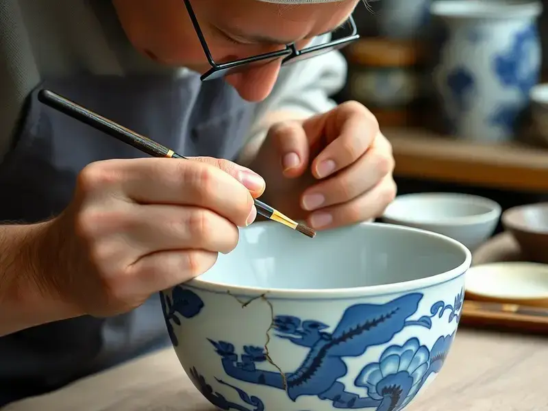 陶磁器修復作業